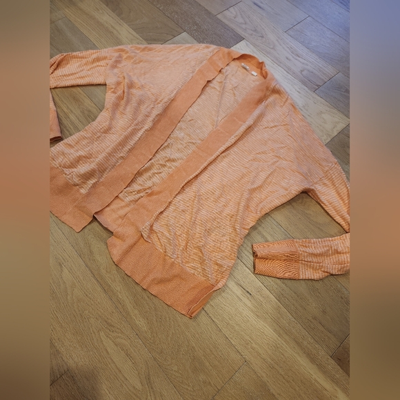 GAP | Coral and white striped cardigan - Picture 3 of 6